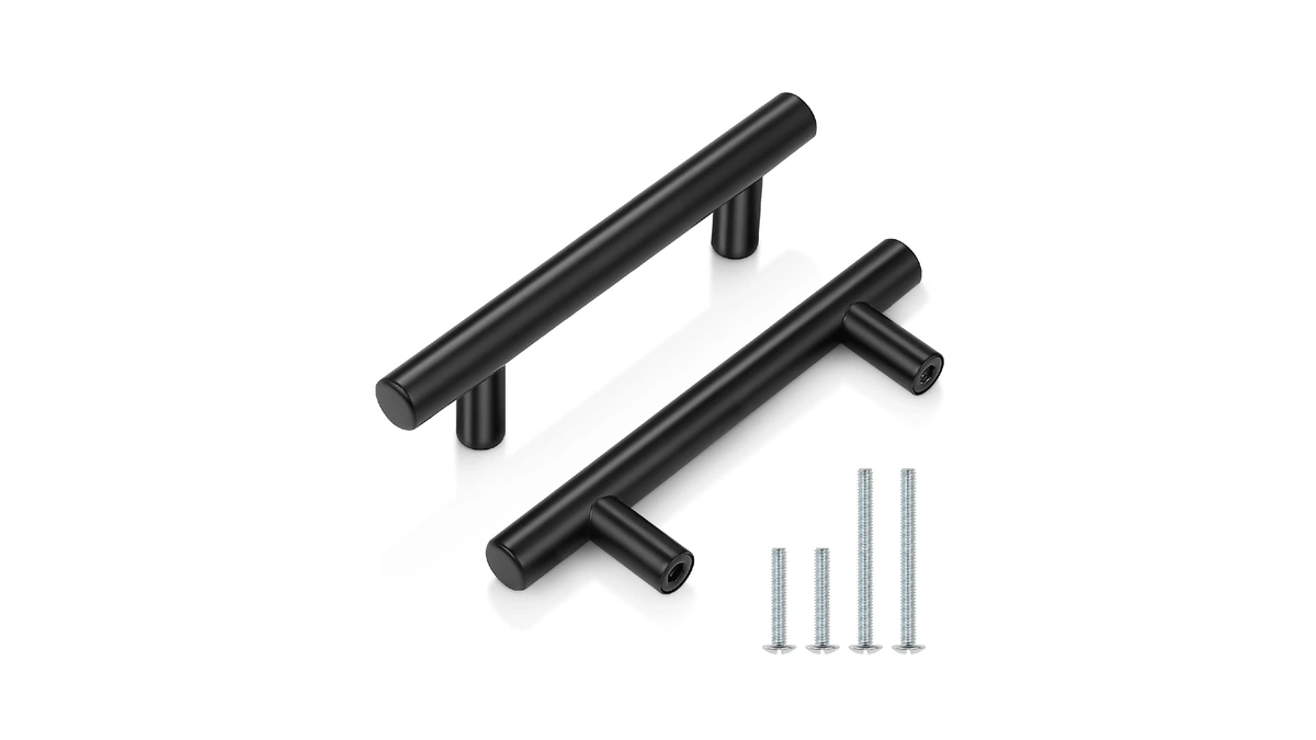 Probrico 10 Pack|3 Inch Hole Centers Flat Black Cabinet Pulls