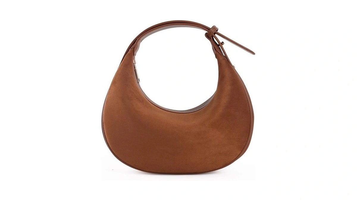 Deskimdo Suede Crossbody Bag For Women, Crescent Shoulder Bag Trendy