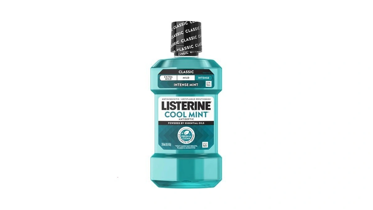 Listerine Cool Mint Intense Antiseptic Mouthwash, Daily Oral Rinse Kills