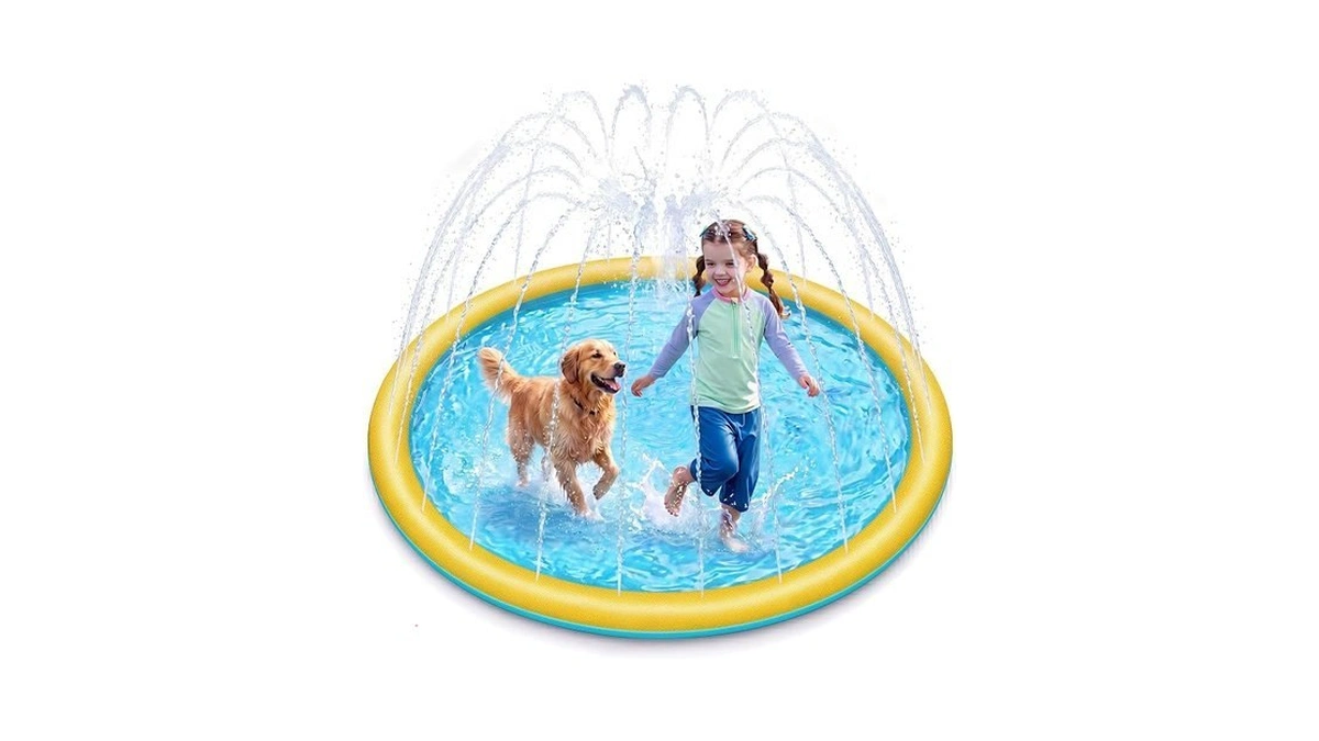 Sloosh 60" Non-slip Splash Pad Sprinkler - Outdoor Water Play