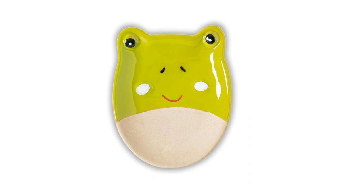 Frog Shaped Spoon Rest Ceramic Spoon Holder For Stove And
