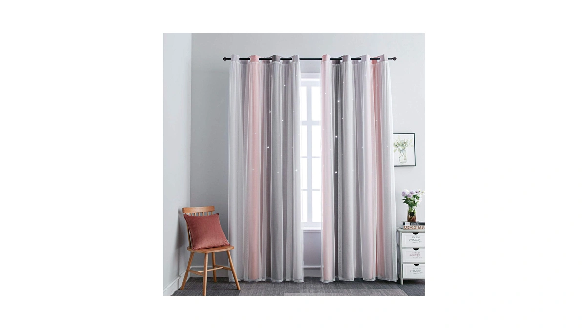 Fanli Ombre Rainbow Blackout Curtains For Kid Girls Bedroom Living