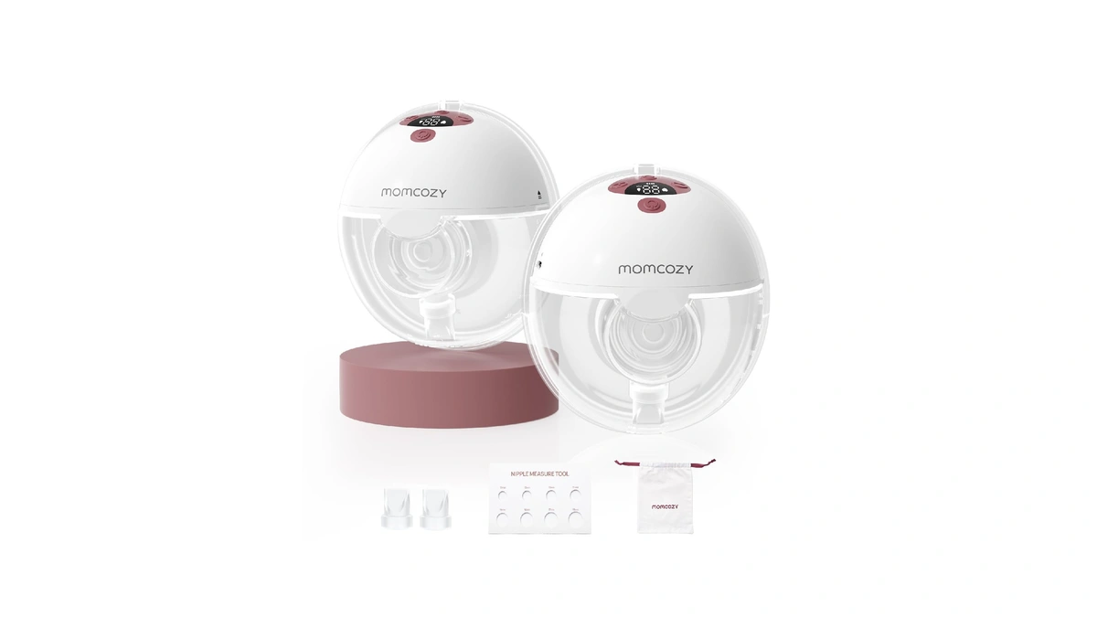 Momcozy M5 Lite Hands-free Wearable Breast Pump, Doublefit Flange For