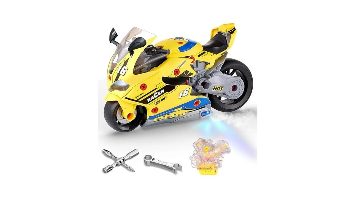 Take Apart Motorcycle Toys Kit, Motorcycles Toy With Light &