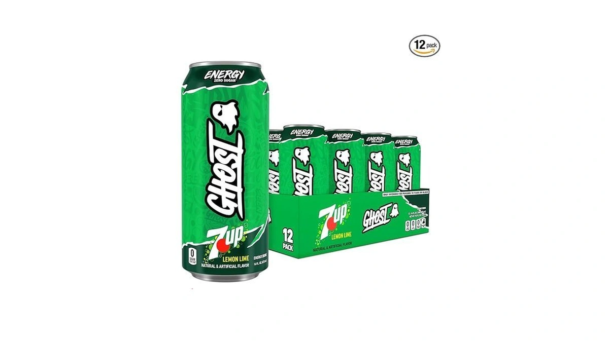 Ghost Energy Drink - 12-pack, 7up, 16oz Cans - Energy