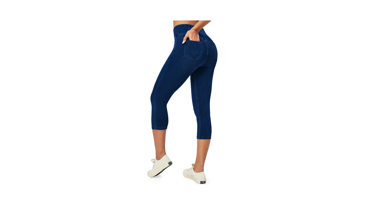 Heathyoga Capri Jeans For Women Stretchy Pull On Jeggings For