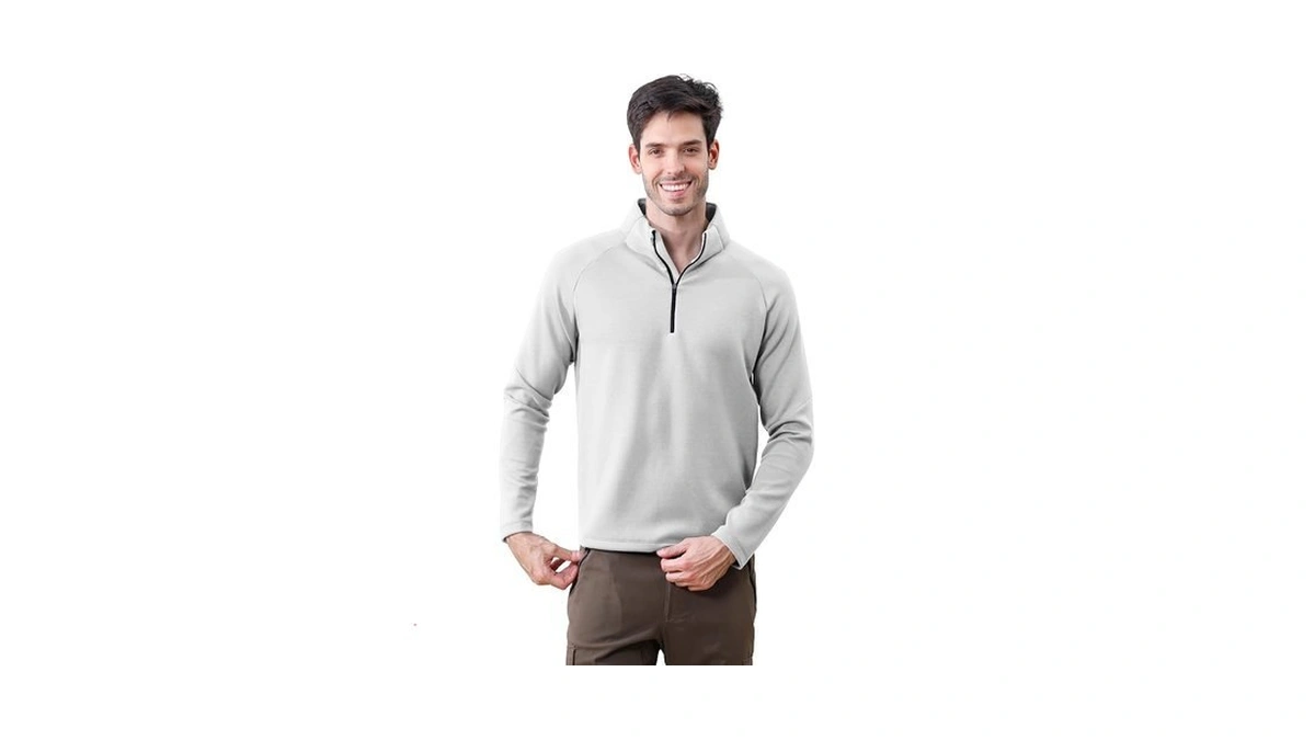 Invictusy Men's Quarter Zip 1/4 Zip Pullover Long Sleeve Running