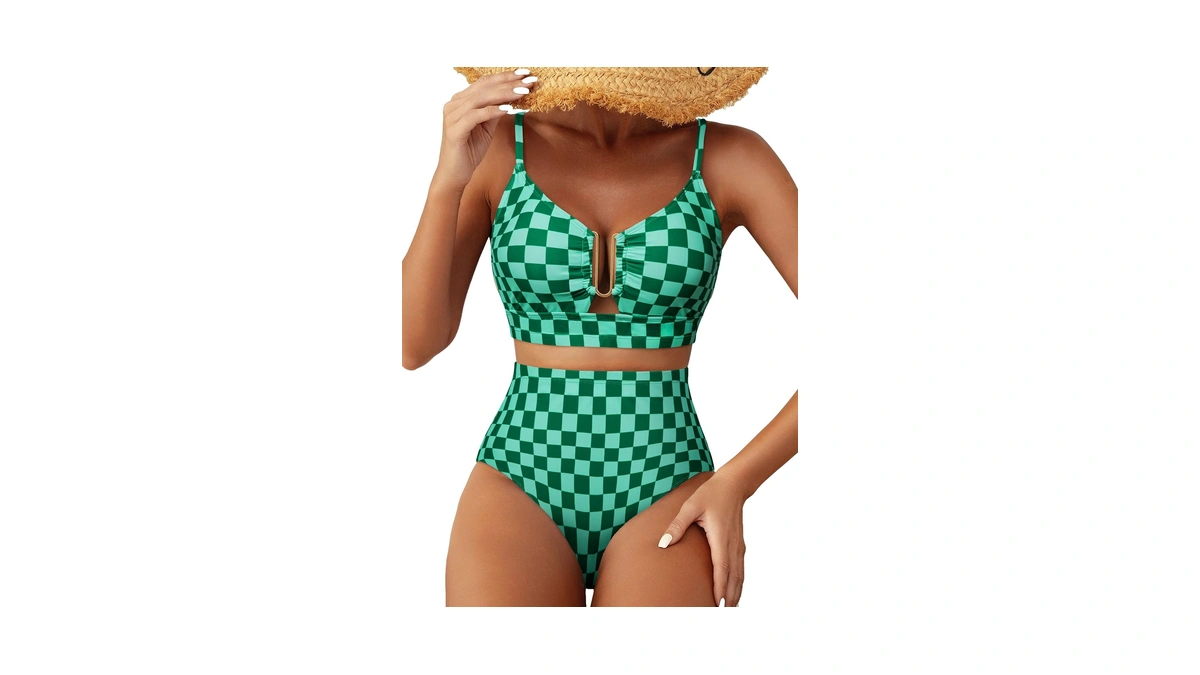 Herseas Women's High Waisted U Wire Bikini Sets Floral Print