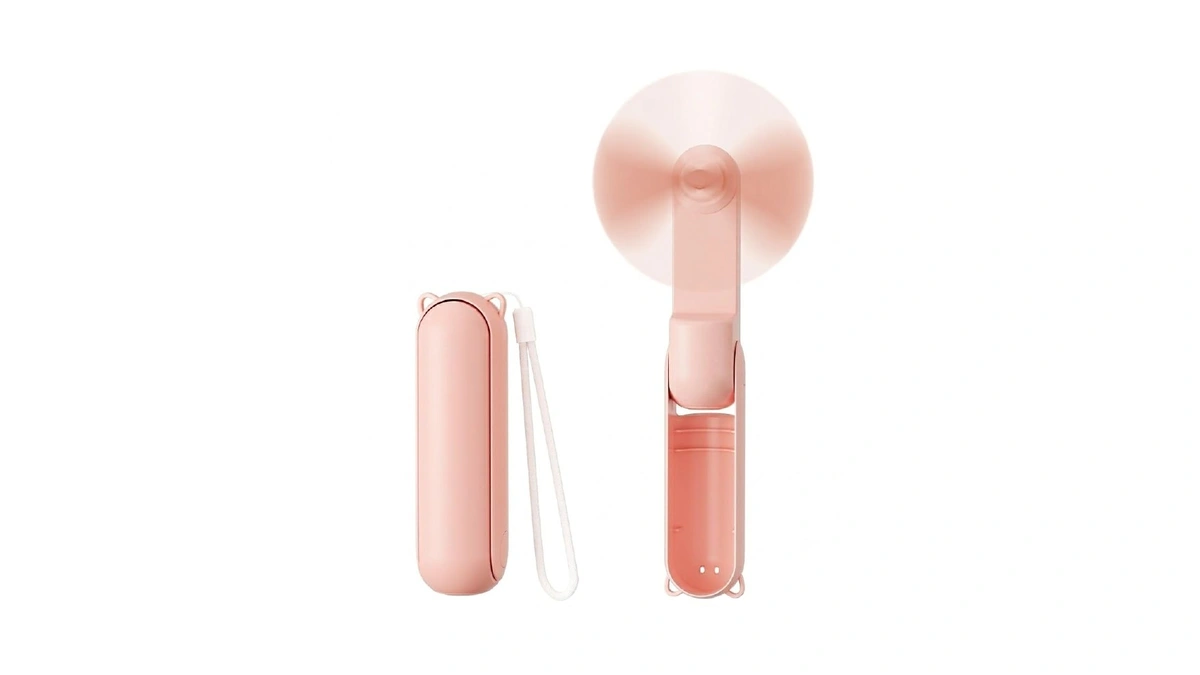Morelax Portable Fan, Mini Handheld Fan With Power Bank, Cute