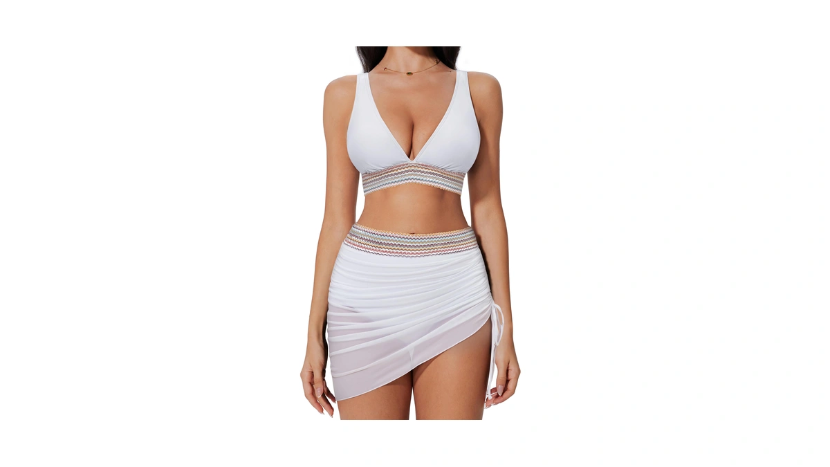 Suuksess Womens High Waisted Bikini Sets Sexy Mesh Two Piece