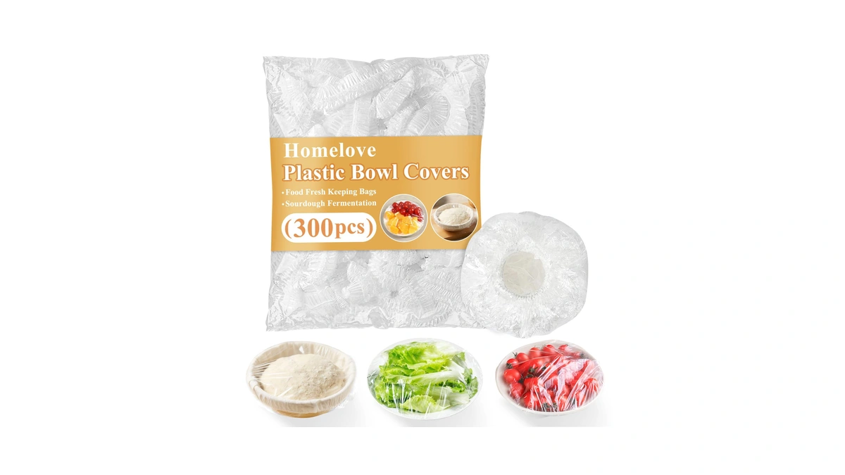 Homelove 300pcs Bowl Covers Bread Proofing - Plastic Wrap For