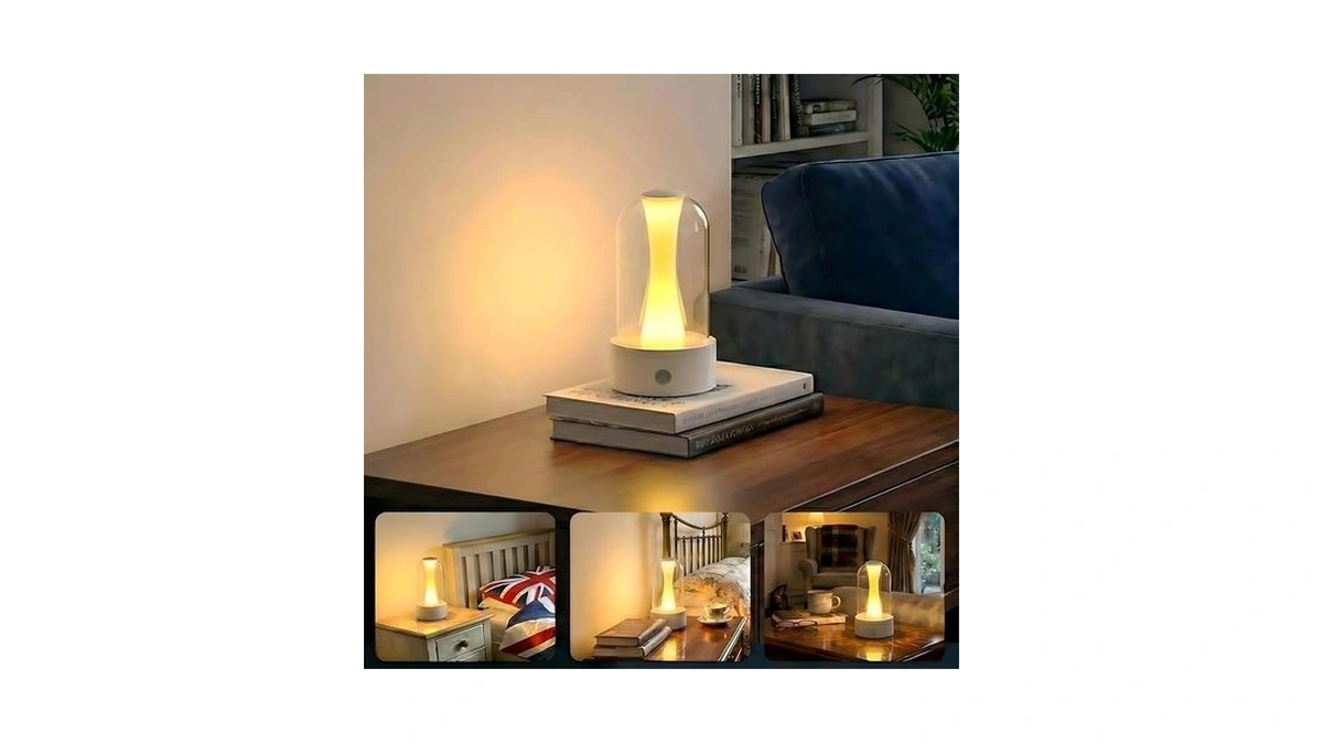 Yitgog Rechargeable Bedside Lamps With 3 Way Dimmable - Portable