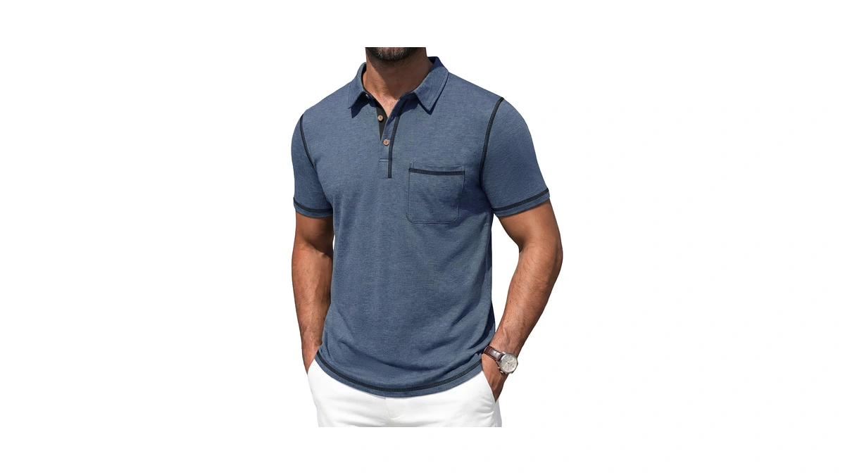 Asyjumpd Mens Polo Shirts Short Sleeve Lightweight Casual Cotton Polo