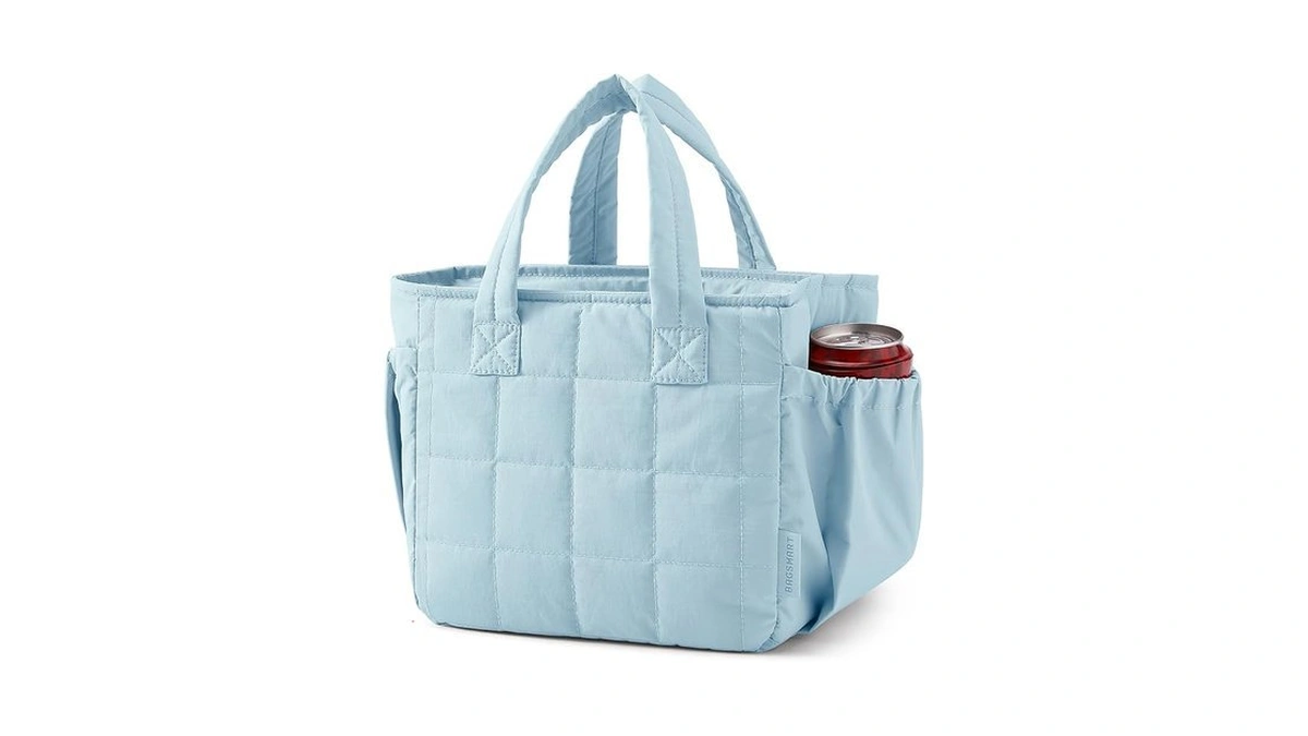 Bagsmart Lunch Bag For Women Small Cute Quilted Puffer Lunch