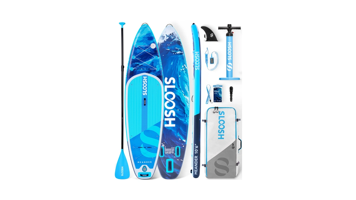 Sloosh Inflatable Stand Up Paddle Board, 10'6" Inflatable Paddle Boards