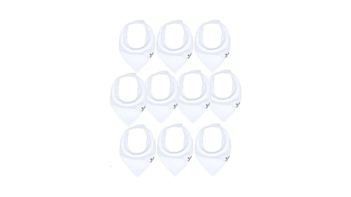 Diaper Squad 10-pack Baby Bandana Bibs For Baby Girl, Boy