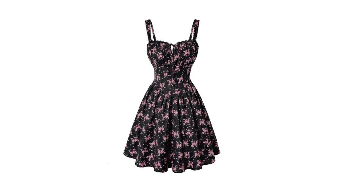 Scarlet Darkness Floral Corset Dress Sundresses For Women 2026 Summer