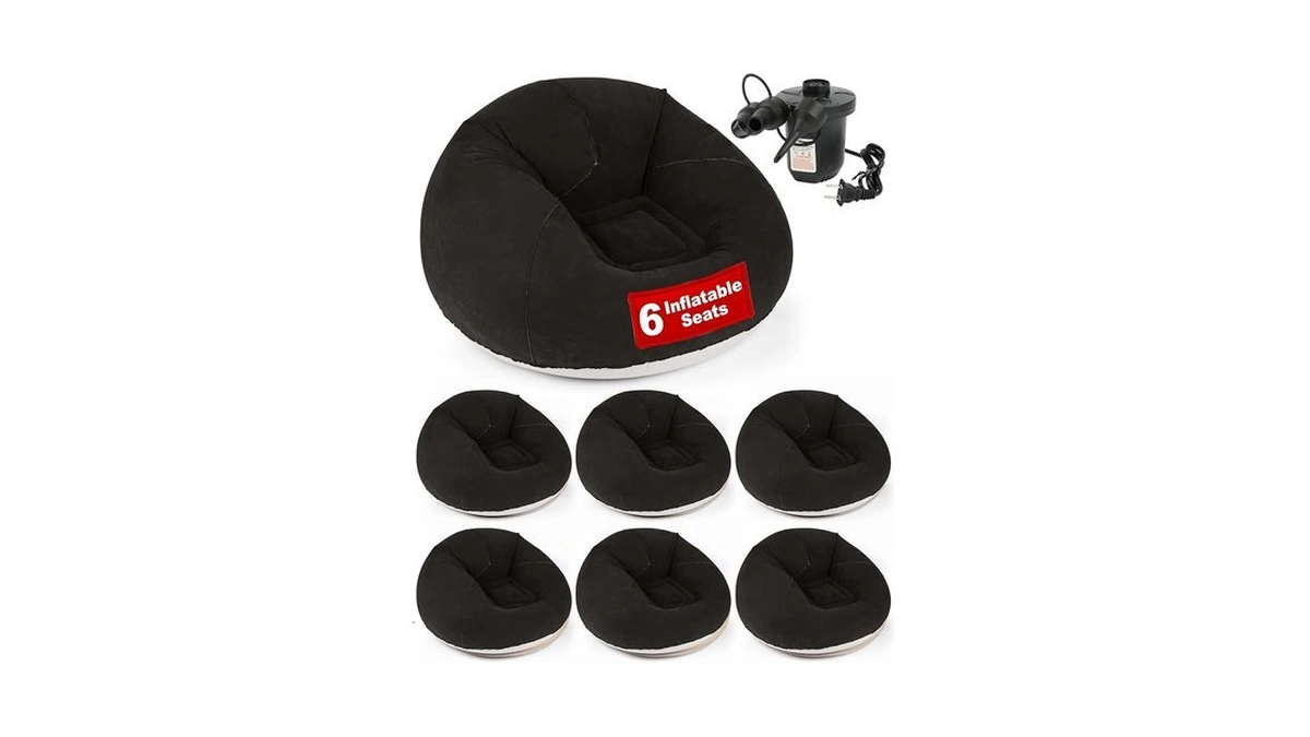 Oleek Inflatable Bean Bag Chair With Electric Air Pumb 6