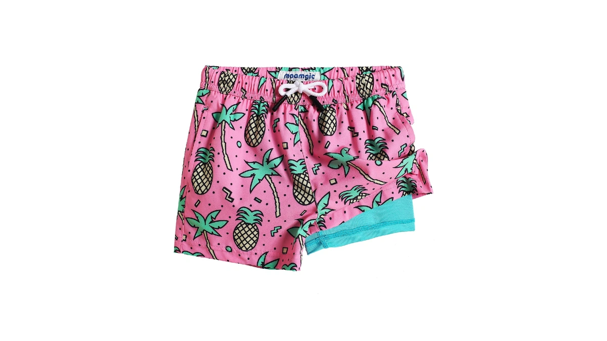 Maamgic Boys Swim Trunks With Compression Liner Toddler Stretch Swim