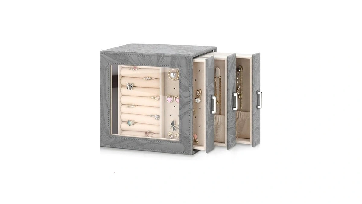 Designster Jewelry Box Organizer, Jewelry Box For Women, Pu Jewelry
