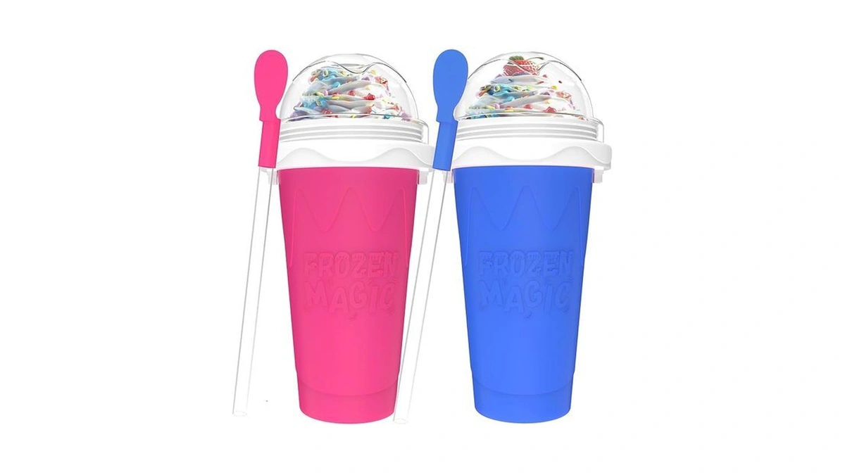 2pcs Slushie Maker Cup,diy Magic Quick Frozen Smoothies Cups For