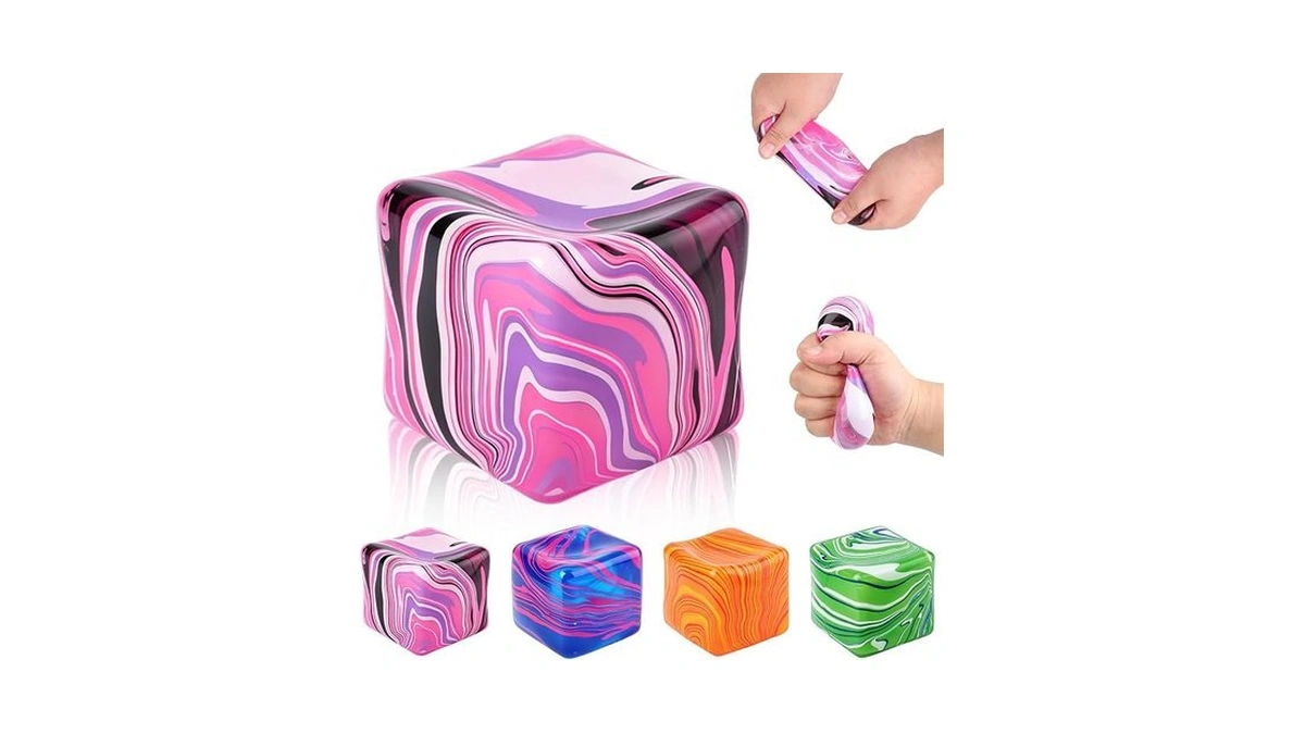 Squishies Stress Cube Toys,adults Squishies Anxiety Relief Maltose Ball,gel Filled