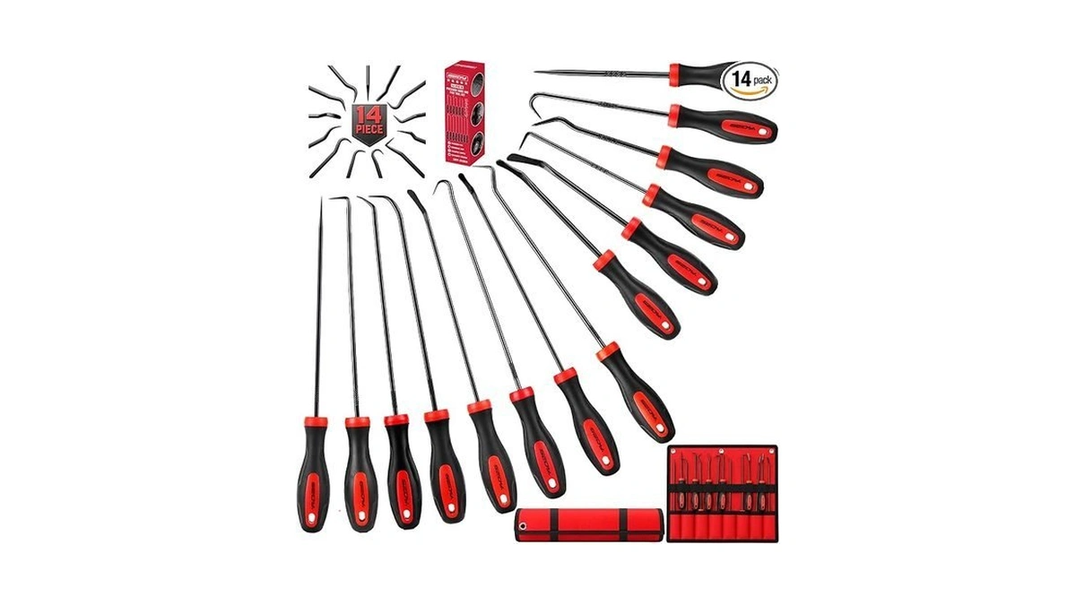 14pcs Pick And Hook Tool Set, Long And Mini Precision