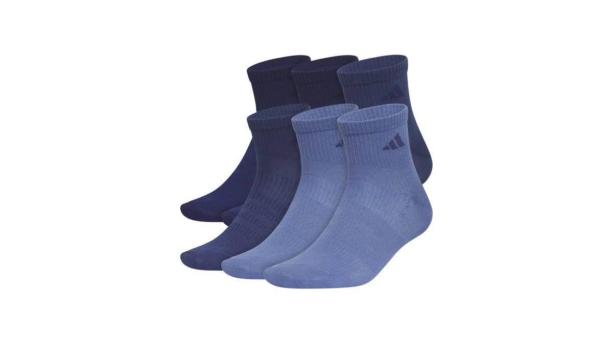 Adidas Men's Superlite Quarter Ankle Socks (6 Pairs) Lightweight &