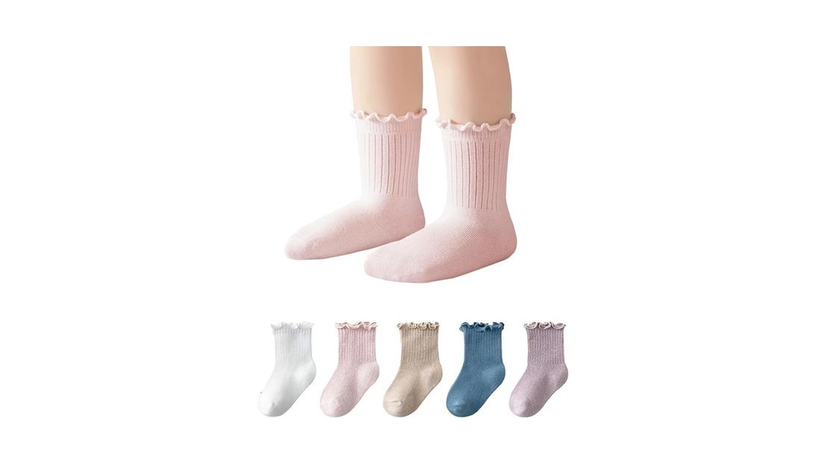 Funjoon Toddler Ruffle Socks Cute Baby Gril Dress Socks Frilly