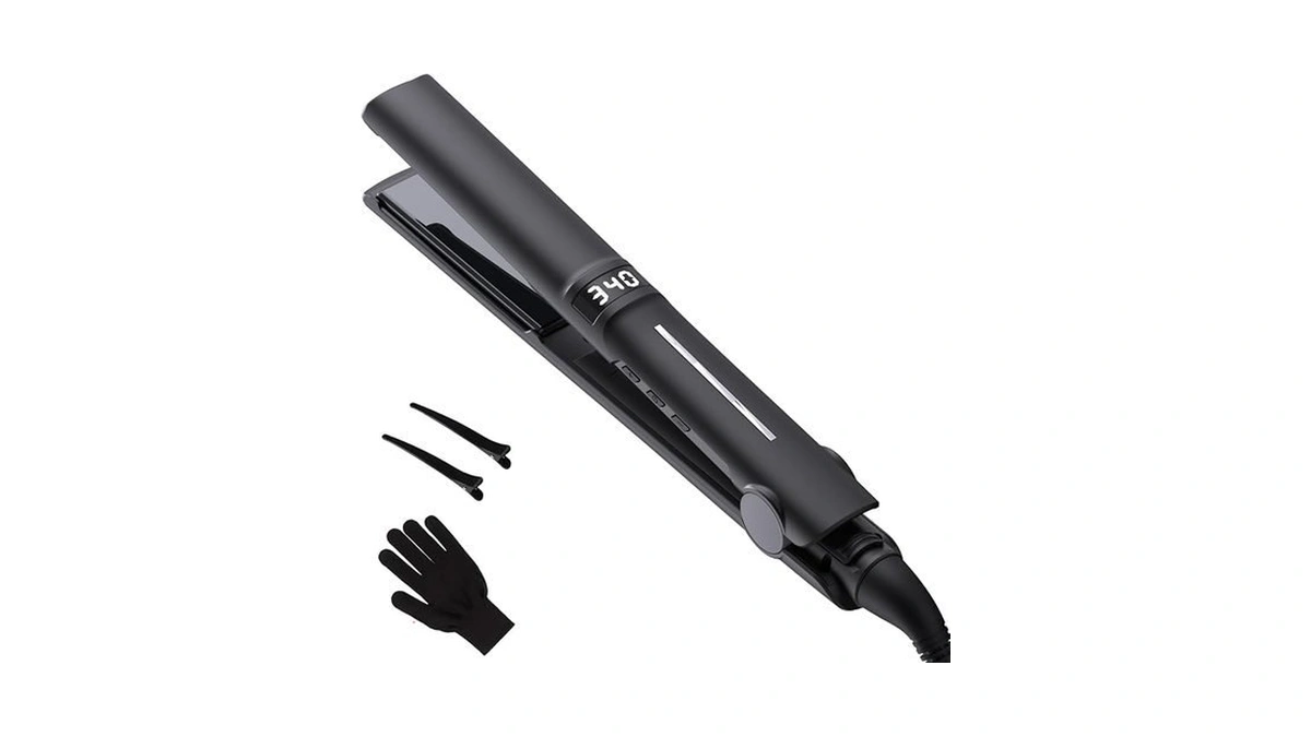 Professional 1 Inch Travel Ceramic Hair Straightener Flat Iron, Fast