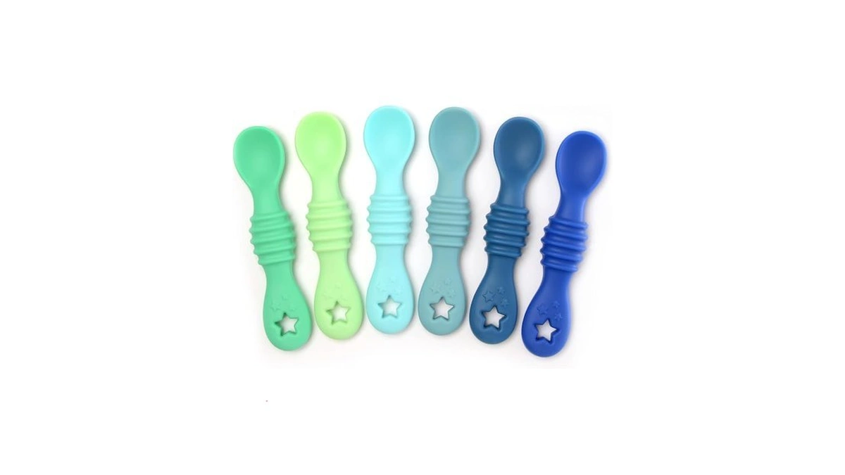 Primastella 6-piece Silicone Baby Feeding Spoons - First Stage Infant