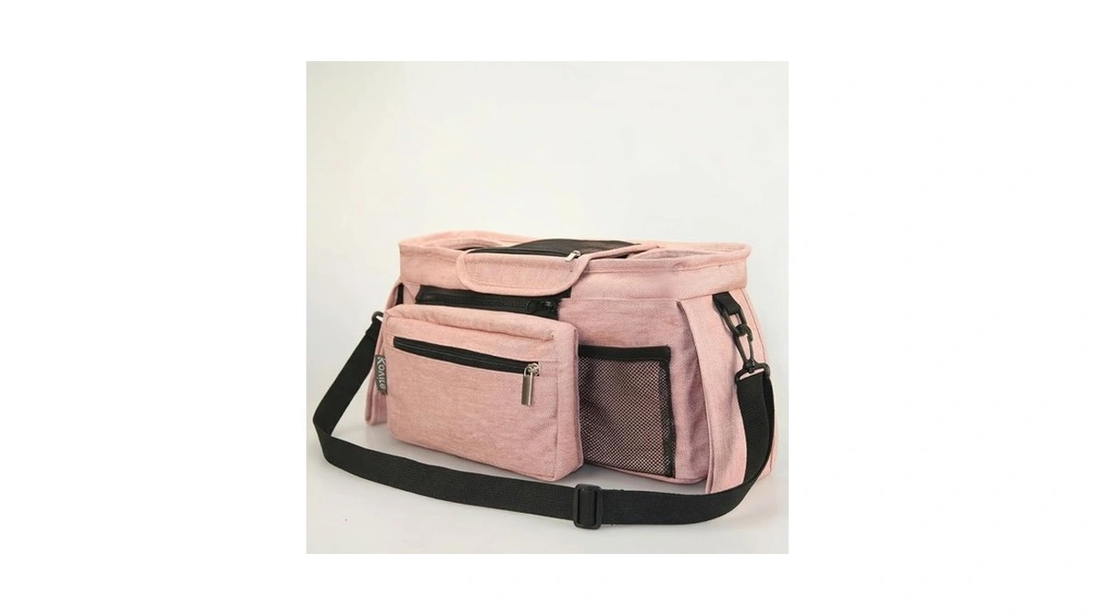 Kovire Pink Universal Stroller Organizer With 2 Insulated Cup Holders,