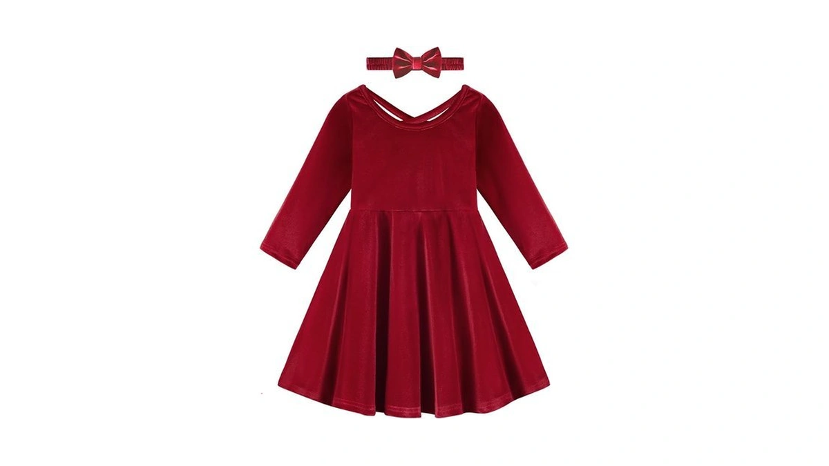 Weixinbuy Toddler Girl Fall Winter Clothes Outfit Baby Girl Velvet