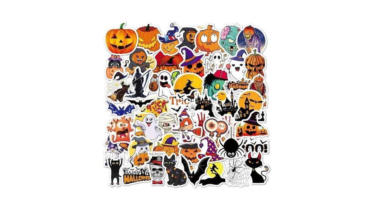 Non-repeating Halloween Stickers, Halloween Party Favors,vinyl Waterproof Holiday Party Stickers,