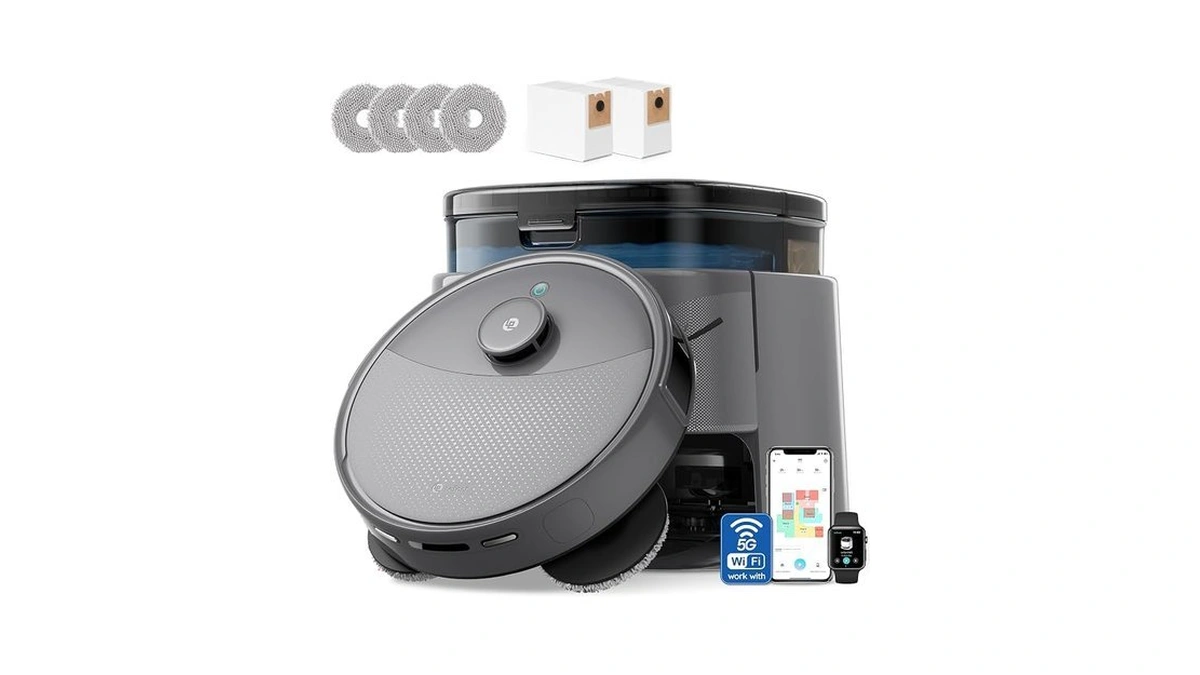 Lefant Robot Vacuum And Mop, 20000pa Suction,multifunctional Dock With Hot