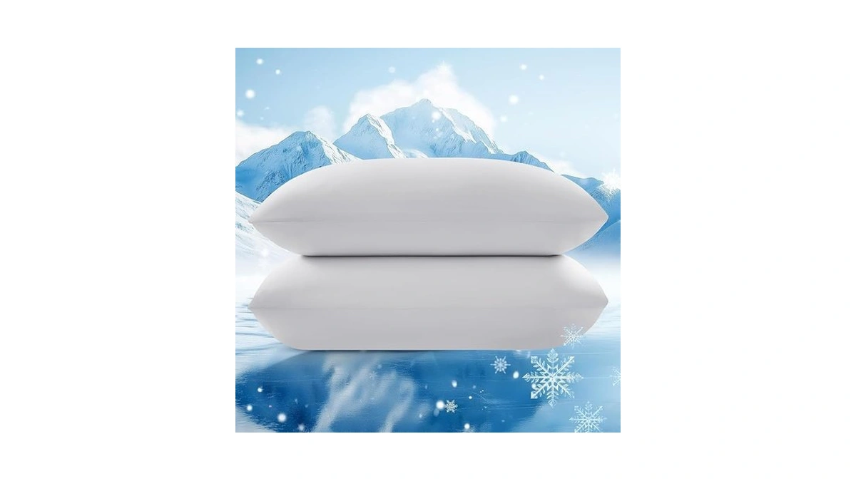 Ice Fabric Cooling Pillowcases 2 Pack, Q-max>0.5 Coolmax Pillow Cases
