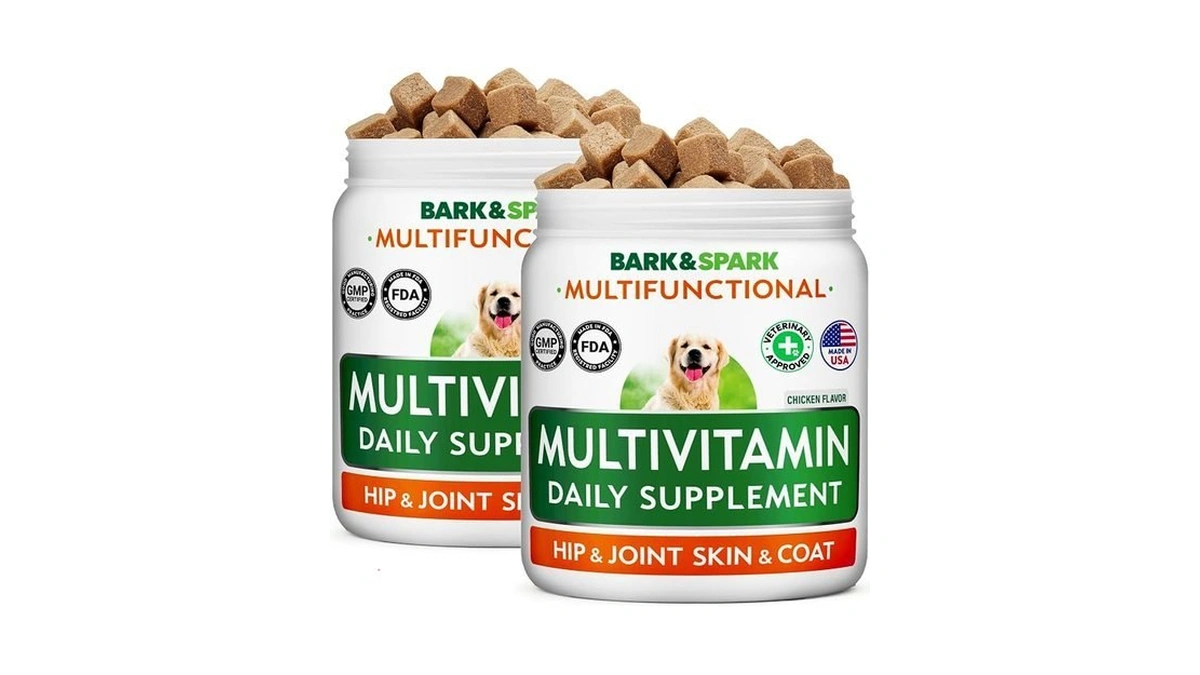 Bark&spark Dog Multivitamin Chews Glucosamine Chondroitin With Omega 3, Digestive