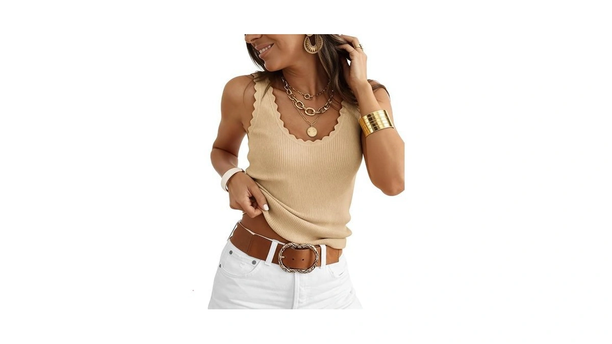 Coccko Sleeveless Tops For Women 2026 Cute Summer Ribbed Tank