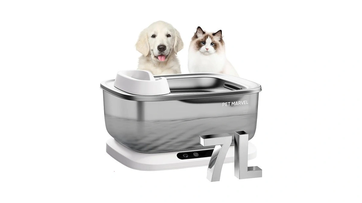 Pet Marvel Wireless Quiet Pet Water Fountain, 7l/1.8gal/230oz Large Water