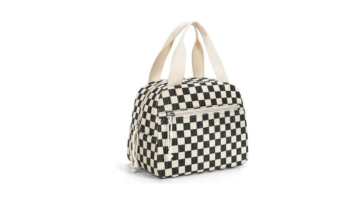 Miaojie Corduroy Lunch Bag,small Insulated Lunch Box For Women Men