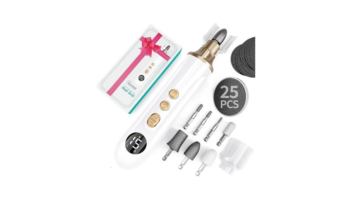Professional Manicure Pedicure Kit, Electric Nail File Set,15 Speeds Hand