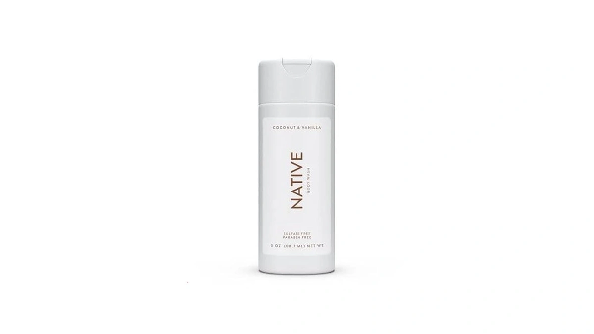 Native Coconut & Vanilla Body Wash 3 Oz Travel