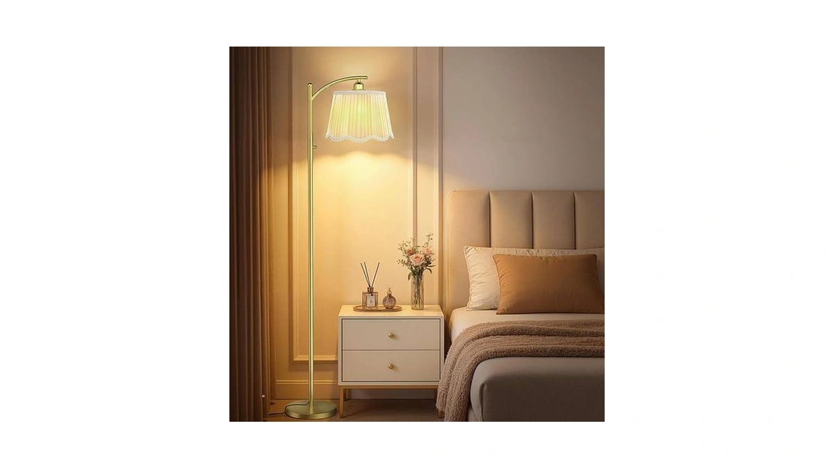 Karjoefar Arc Floor Lamps For Living Room, Modern Dimmable Floor