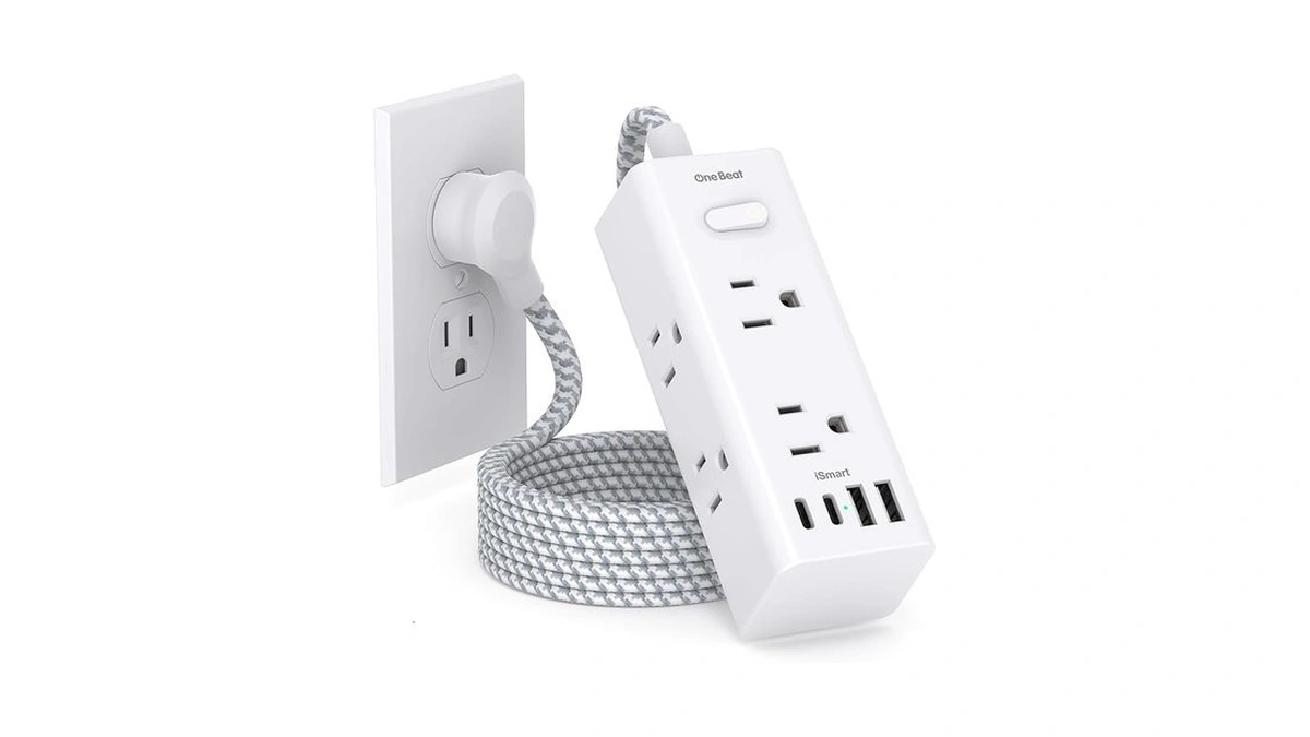 Power Strip Surge Protector - One Beat 6 Widely Outlets