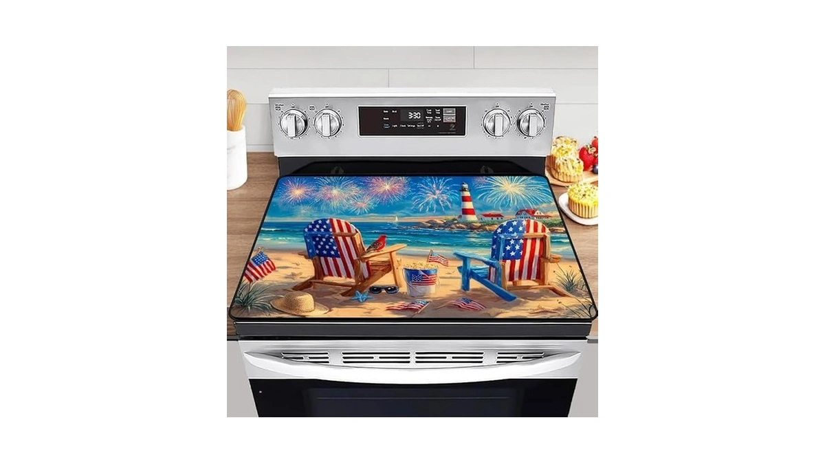 Wrtcpoc American Flag Stove Covers For Electric Stove Top,american Independence
