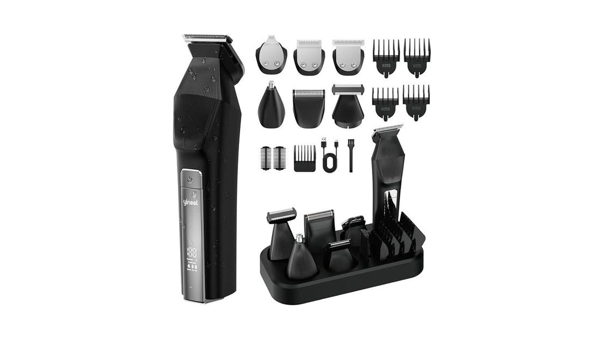 Yineel Hc600 Beard Trimmer For Men, All-in-one Cordless Grooming Kit,