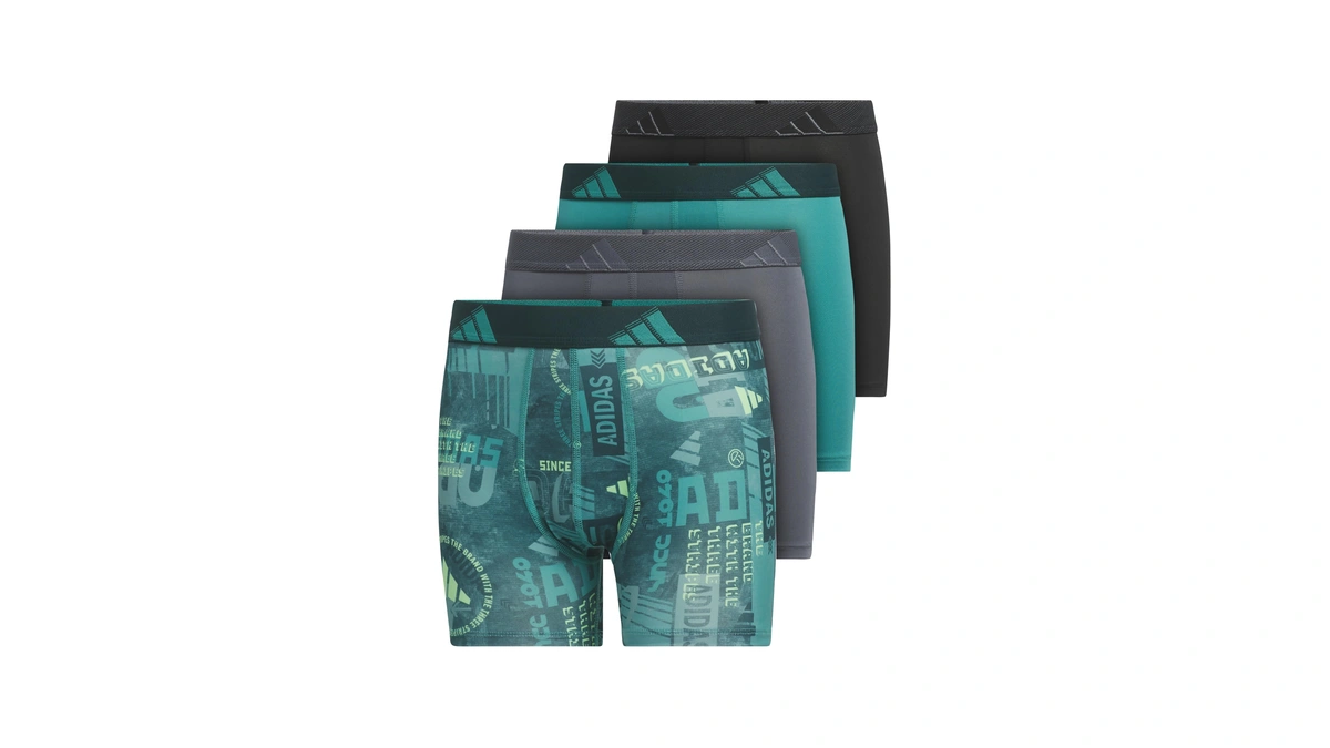 Adidas Boys Performance Microfiber Boxer Briefs (4-pack Or 3-pack) Kids
