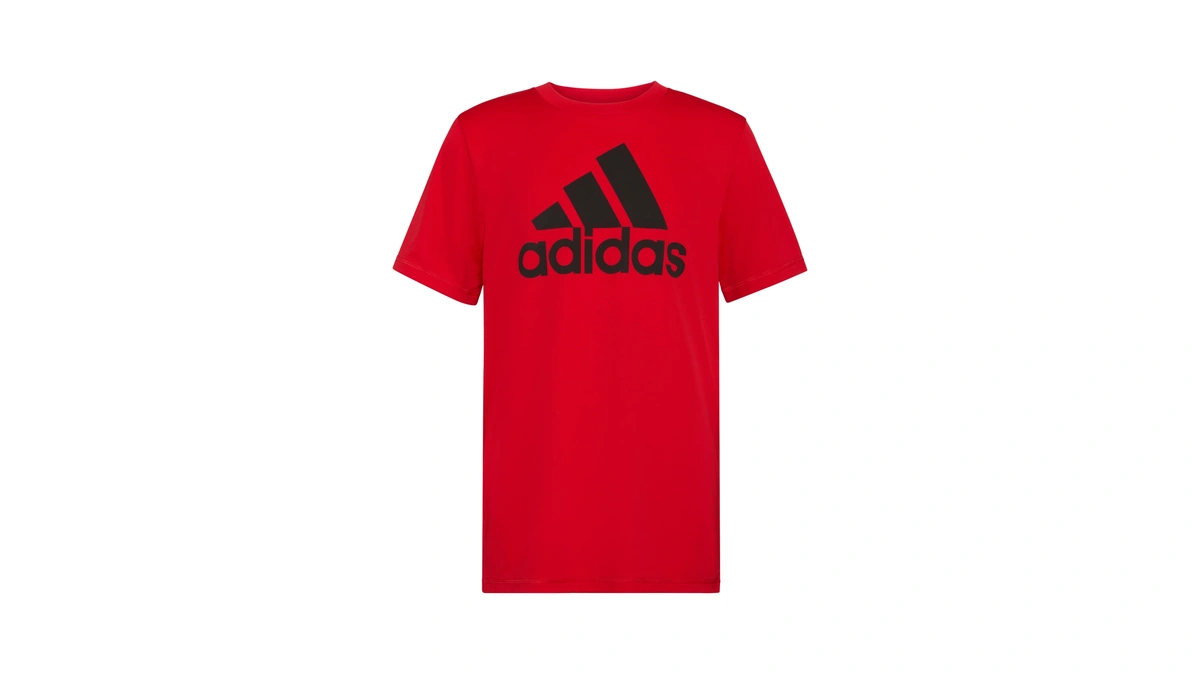 Adidas Boys Size Short Sleeve Aeroready Performance Logo Tee T-shirt,