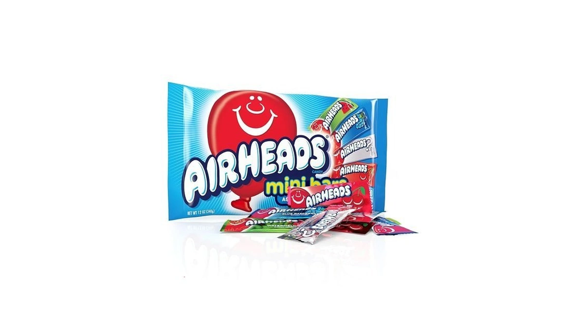 Airheads Candy Mini Bars, Assorted Flavors, Individually Wrapped Bars, Non