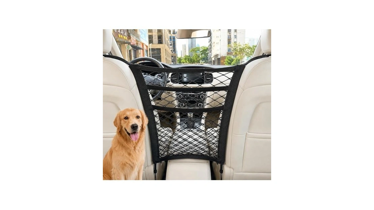 Dog Car Net Barrier Pet Barrier With Car Mesh Organizer